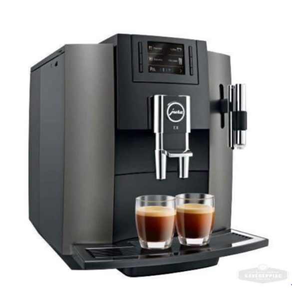 Jura Impressa E8 dark inox kávégép (felújított 12 hónap garancia)